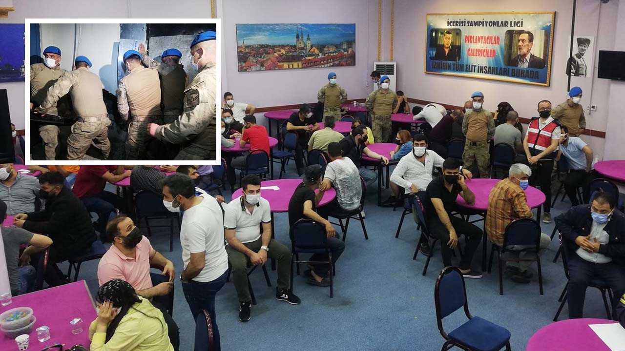 İzmir'de Jandarmadan duvar yıkımlı kumar baskını