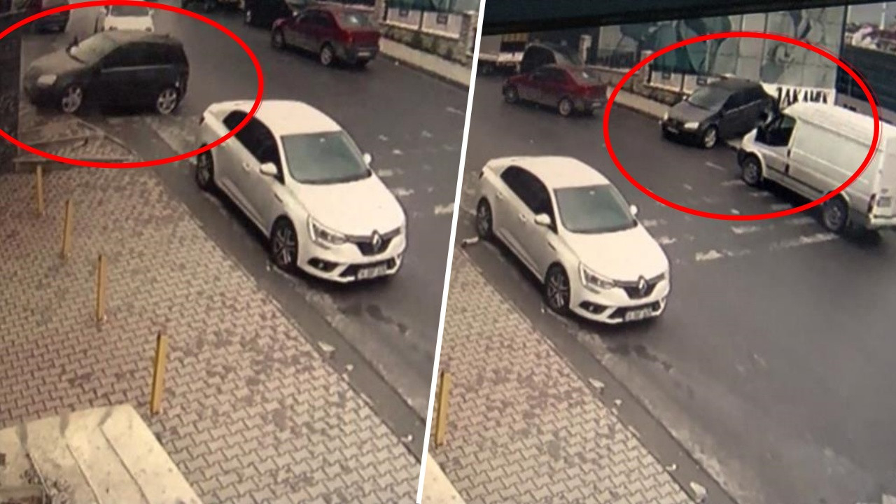 Rampada kayan araç dehşet saçtı! Önce otomobile ardından duvara çarptı!