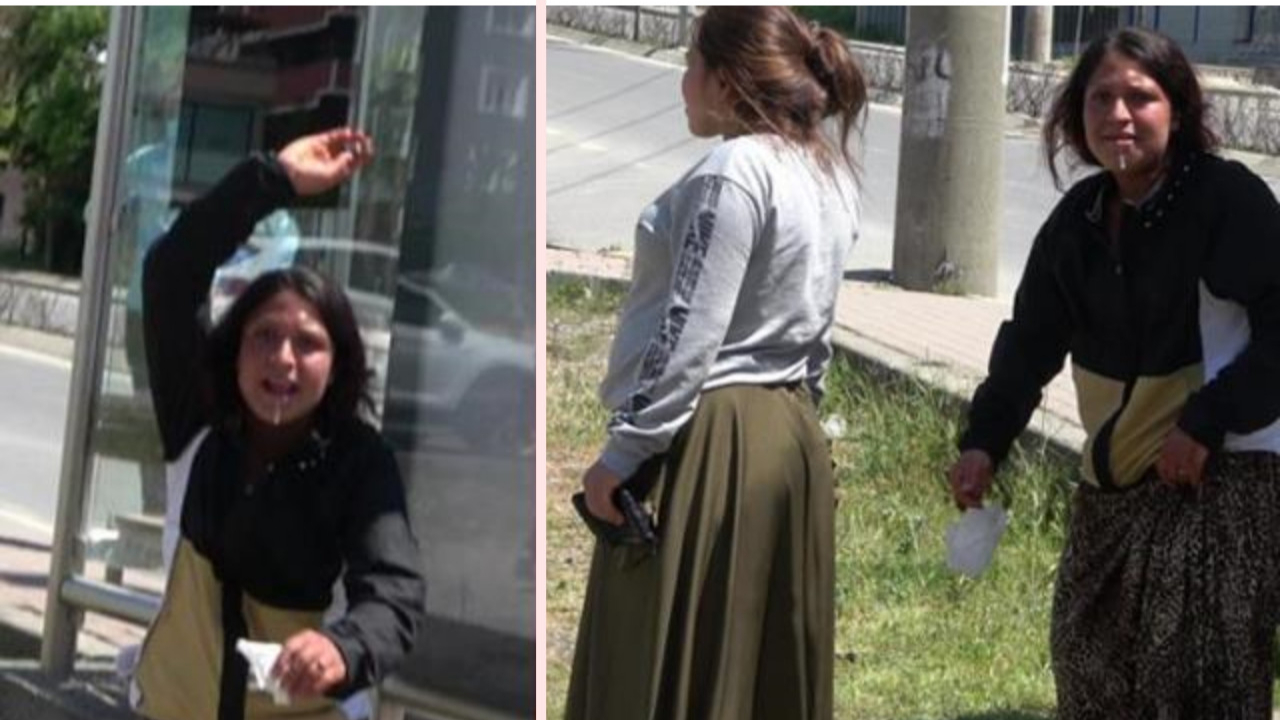 Yakalanmamak için yol ortasına tükürüp, tuvaletini yaptı!