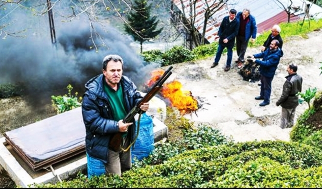 Rize'de ayılar mezarlara dadandı!
