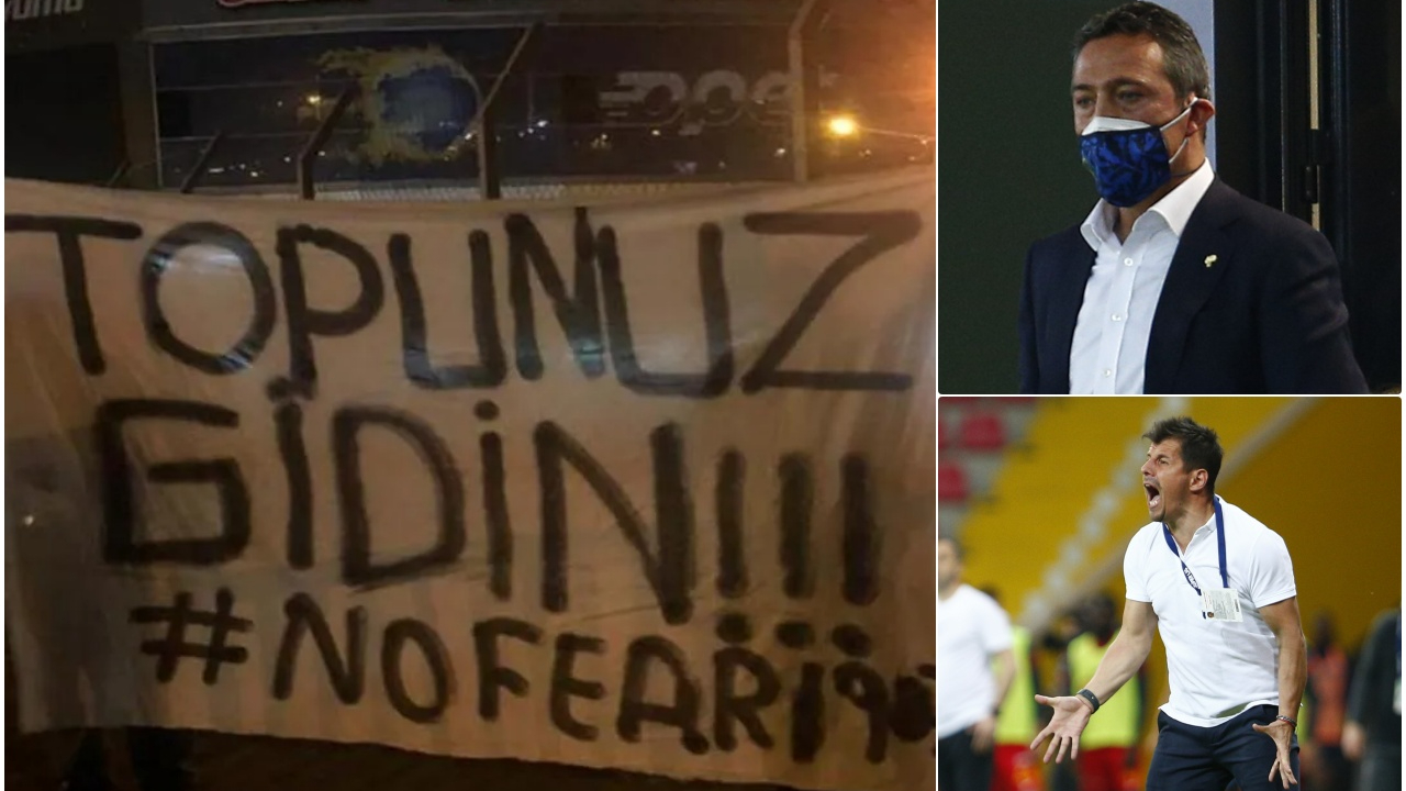Fenerbahçe taraftarından korsan pankart