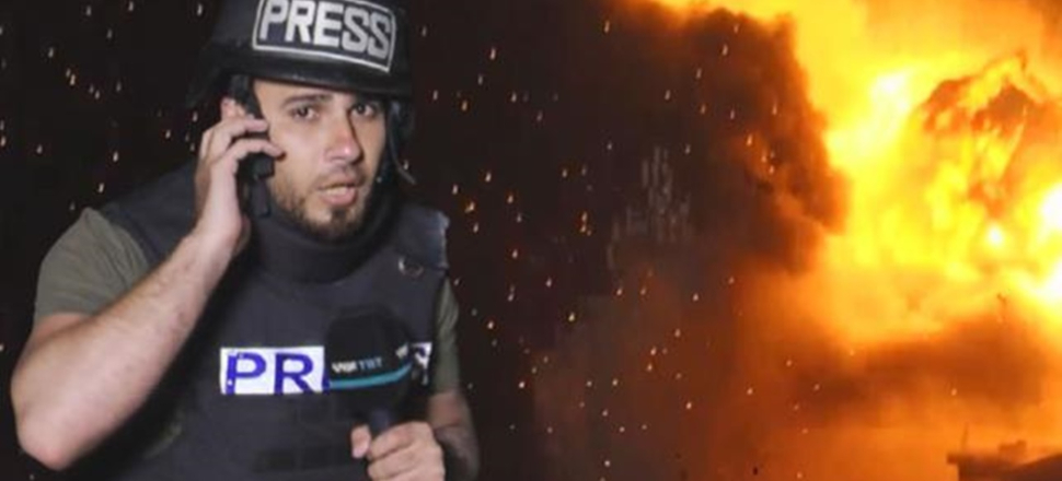 TRT Arabi muhabiri, canlı yayında İsrail'in bombalı saldırısına yakalandı