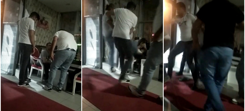 Tacizci taksiciye meslektaş dayağı