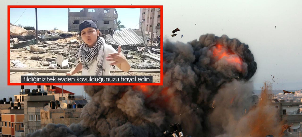 13 yaşındaki Filistinli çocuk Gazze'de yaşananları şarkıyla anlattı