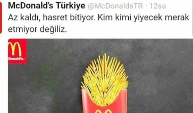 Ülker'den sonra şimdi de Mc Donalds'tan tuhaf mesaj!