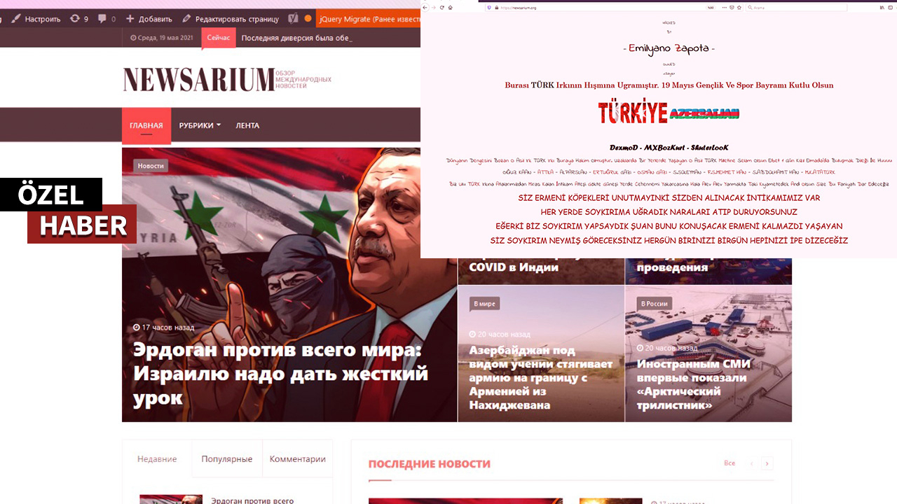 Türk hackerlar Ermeni gazetesini ele geçirdi