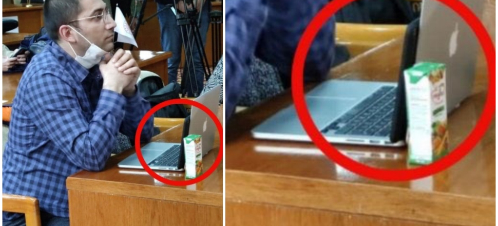 O muhabirin yaptığı hazırlık böyle görüntülendi