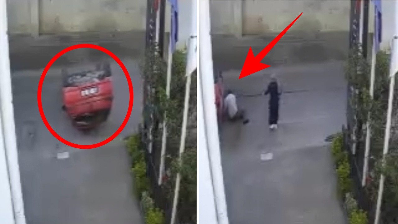 Takla atan otomobil metrelerce kaydı, sürücüsü camdan çıktı...
