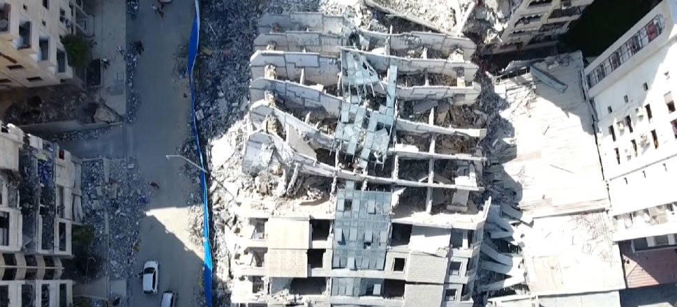 Gazze'deki yıkım havadan görüntülendi