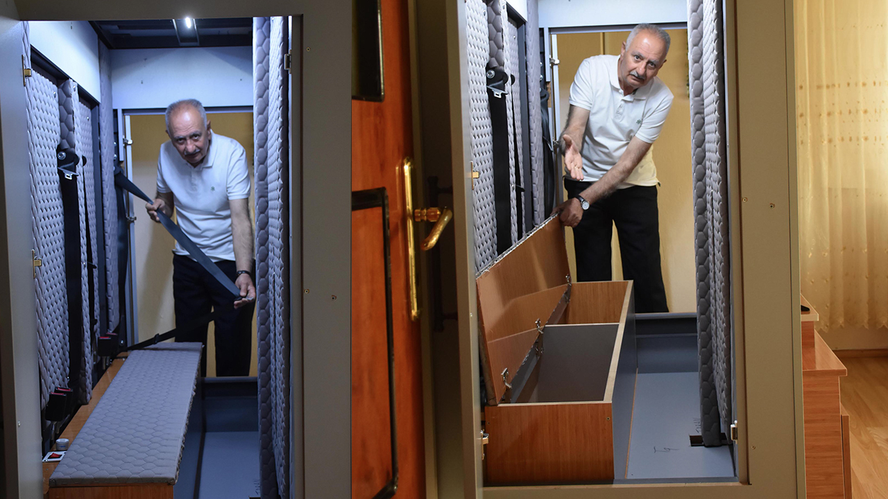 Emekli elektrik teknisyeninden depreme karşı 'kabin'li çözüm