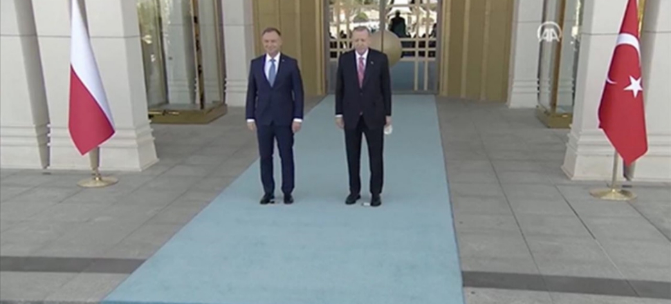 Cumhurbaşkanı Erdoğan Beştepe'de Polonya Cumhurbaşkanı'nı kabul etti