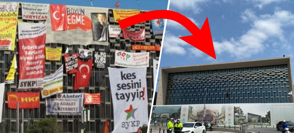 Terör örgütlerinin Gezi olaylarında mesken tuttuğu AKM binasının son hali büyülüyor!