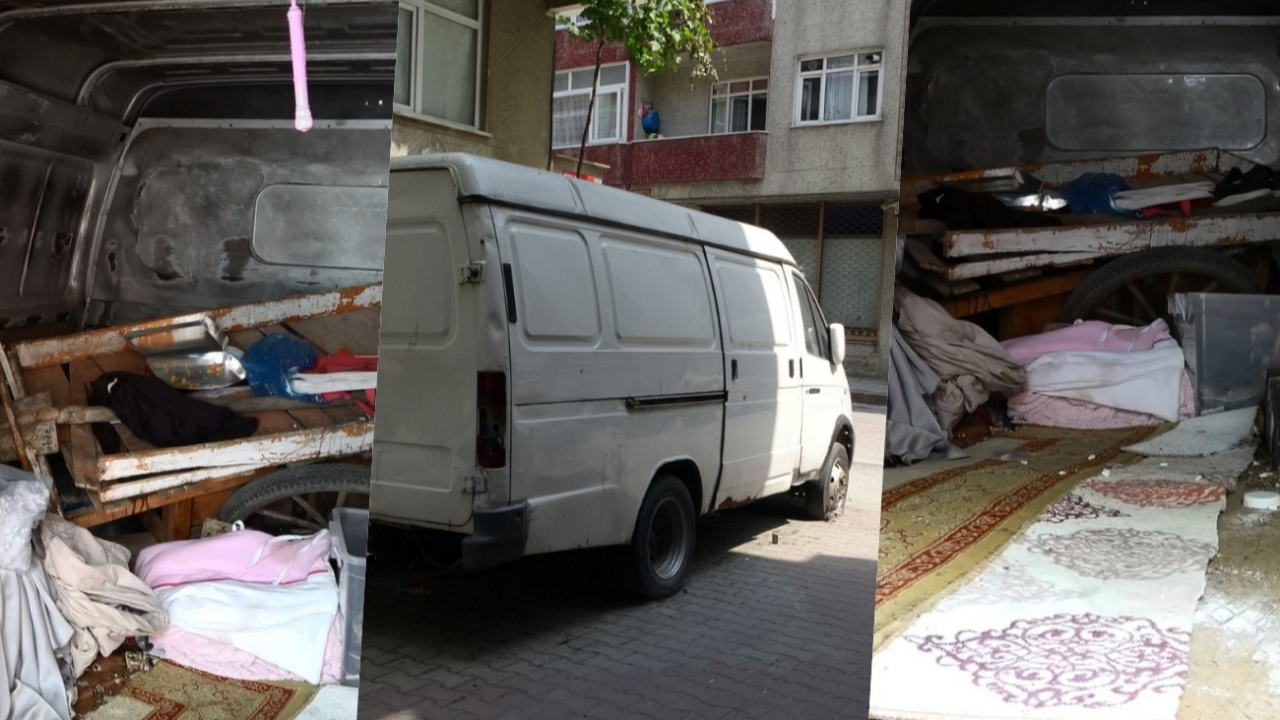 Mahalleli isyan etti! Terk edilen minibüs uyuşturucu kullananların yuvası oldu
