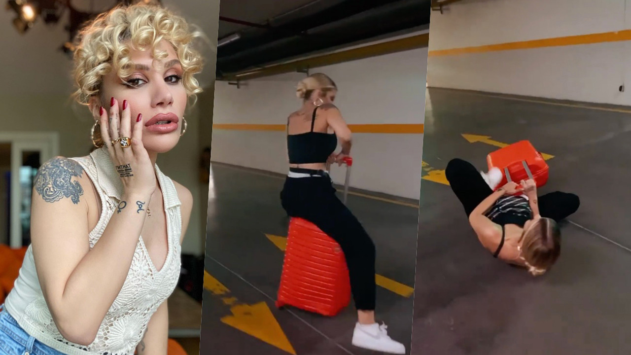 Yalnızlıktan dert yanan İrem Derici otoparkta yere kapaklandı, gülme krizine girdi