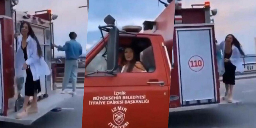 İzmir'deki skandal görüntüler tepki çekmişti! İtfaiye aracındaki kadınlar ilk kez konuştu