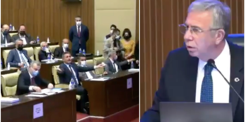 Mansur Yavaş masadan mikrofonları kaldırdı! Eleştiriyi böyle susturmaya çalışıyor