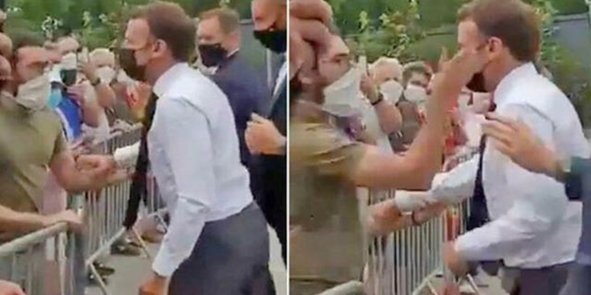 Tokatlı saldırıya uğrayan Macron konuştu: Makamlara saygı gösterilmeli