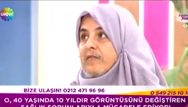 Zahide Yetiş'in programına katılan sakallı kadın!