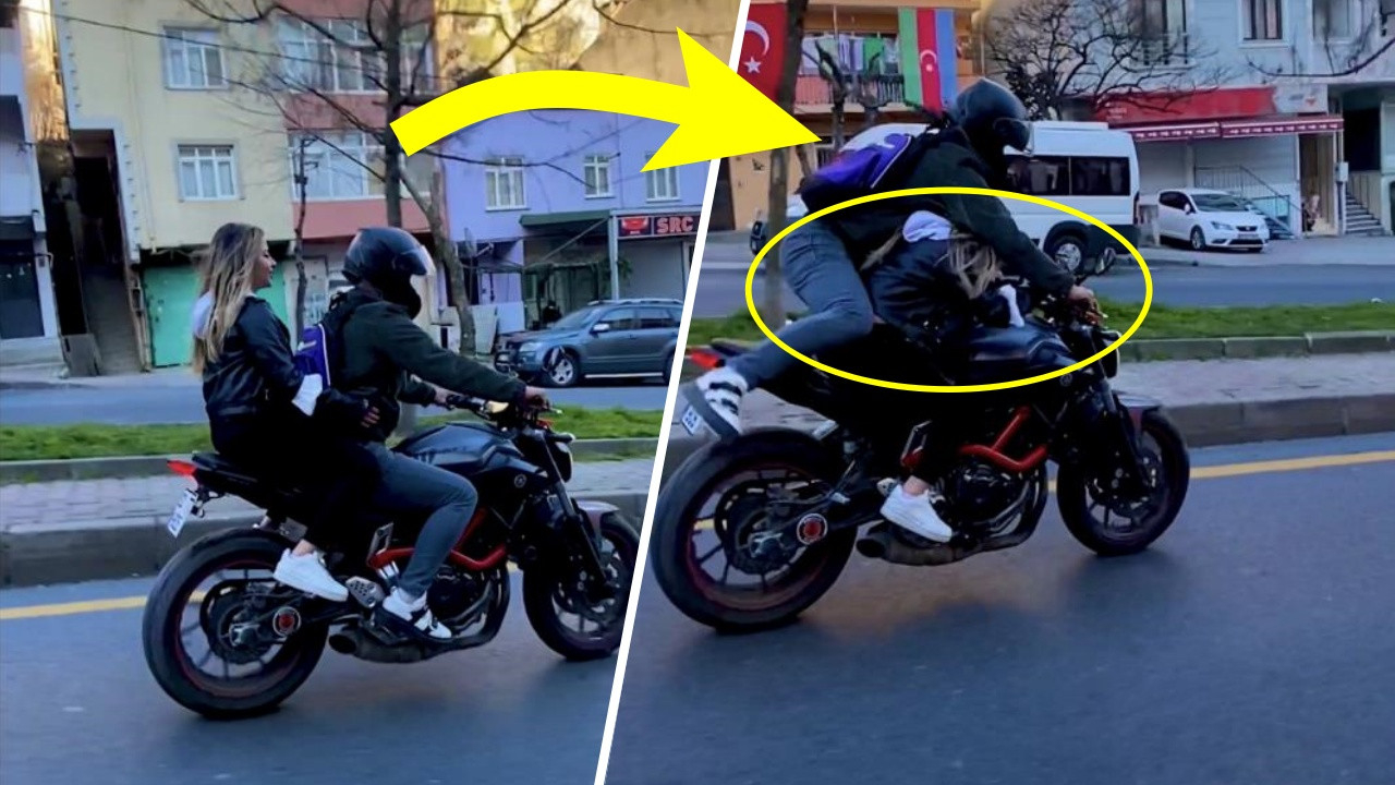 Sosyal medya fenomeninden trafikte akılalmaz anlar! Kız arkadaşıyla yer değiştirdi...
