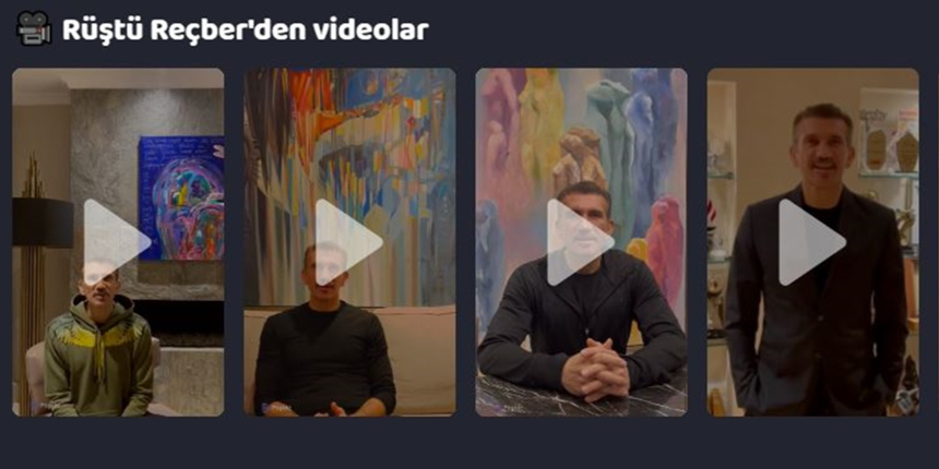Rüştü Reçber kutlama videosu satmaya başladı