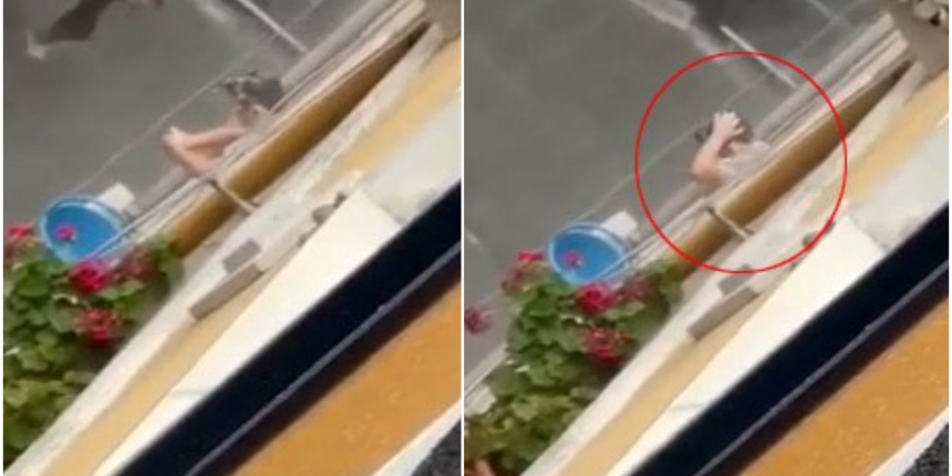 Balkona çıkıp yağmur suyu ile yıkandı! Esenler'de ilginç anlar...