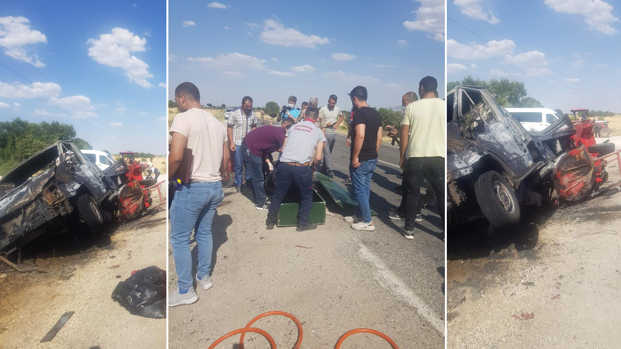Diyarbakır'da kamyonetle çarpışan motosikletli, yanarak can verdi