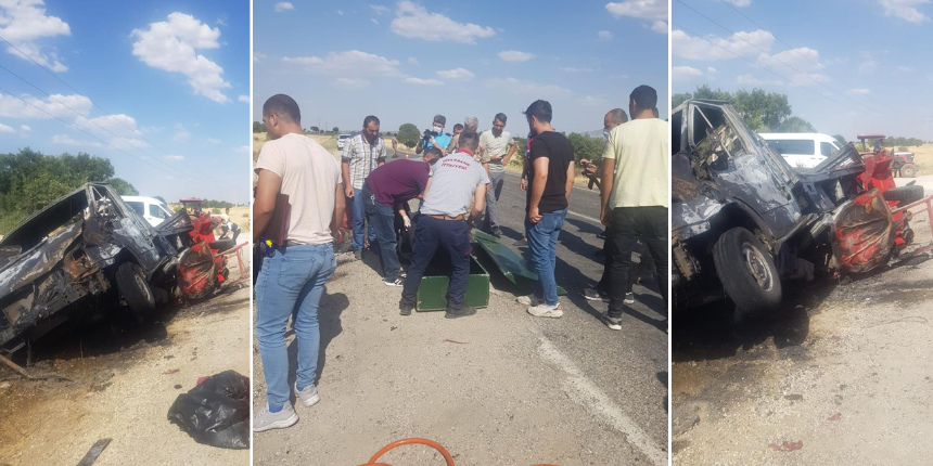 Diyarbakır'da kamyonetle çarpışan motosikletli, yanarak can verdi
