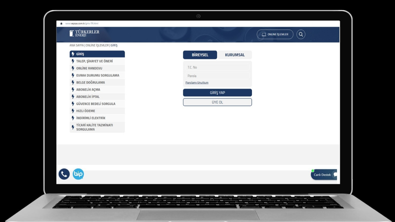 Türkerler VEPSAŞ’ın abonelik işlemleri online olarak yapılıyor