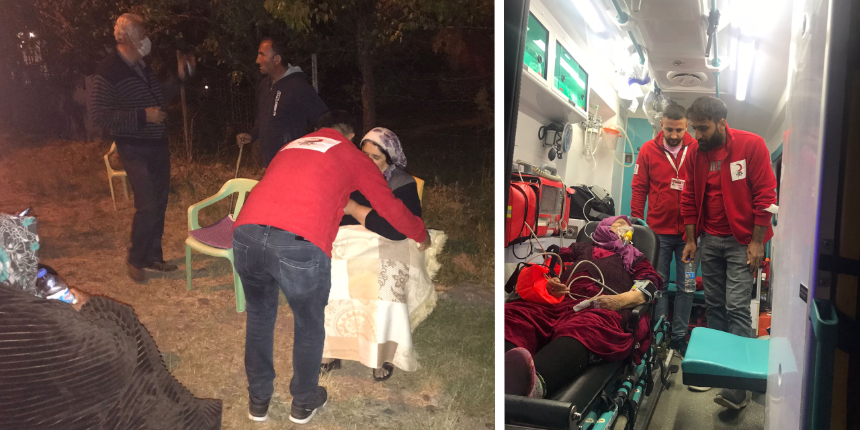 Türk Kızılay ekipleri depremzedelerin yardımına koştu