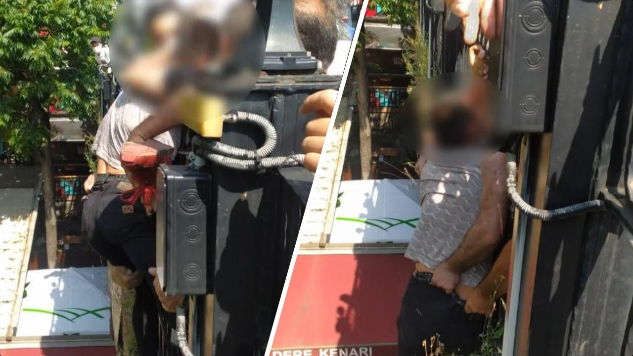 Köprüden atlamak üzereyken son anda kurtarıldı! Saniye saniye kamerada...