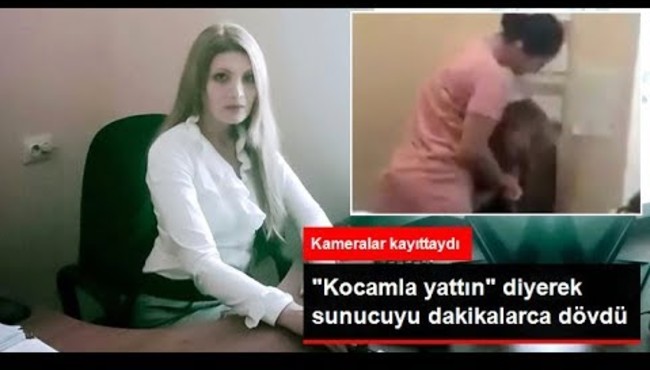 ''Kocamla Yattın'' diyerek sunucuyu dakikalarca dövdü