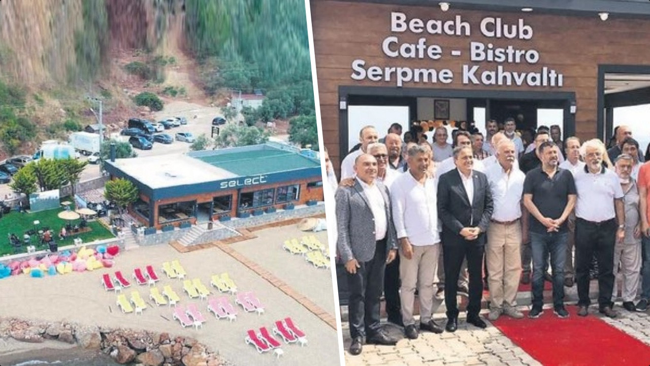 Tam kadro kaçak plaj için kurdele kesmişlerdi... Skandal açılış CHP'yi karıştırdı!