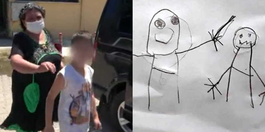 Elmalı davasında Türkiye'nin konuştuğu babaanne, torununu pedagoga götürürken görüntülendi