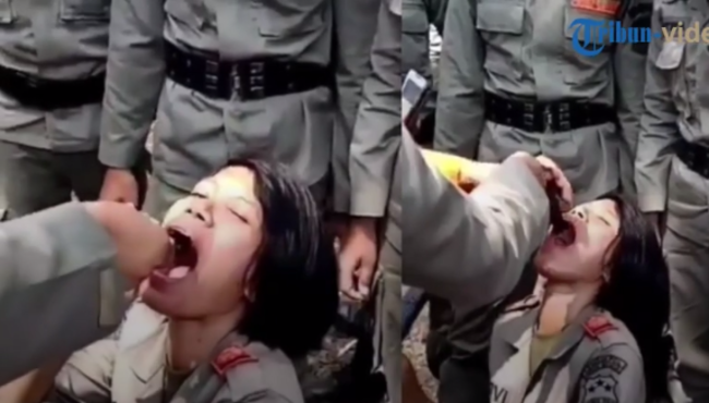 Kadın polis kobra kanını lıkır lıkır içti!