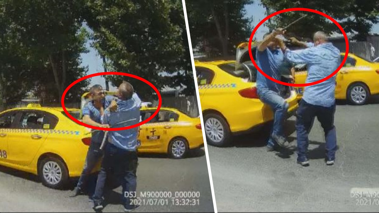 Trafikte bir anda gırtlak gırtlağa girdiler! Ayırmaya çalışan gencin yaptığı şoke etti