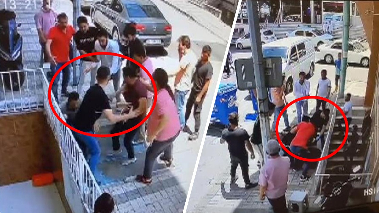 Mahalleli son anda fark etti! Tekme tokat dövüldüğü anlar kamerada!