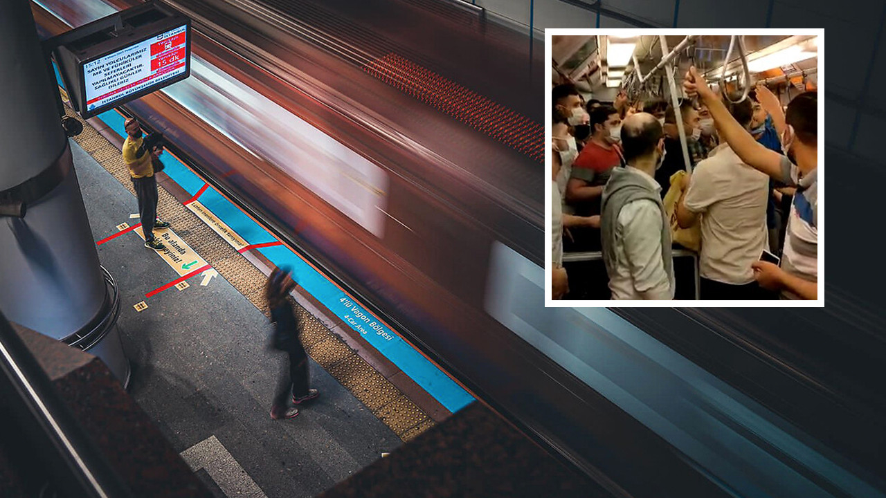 Yenikapı-Kirazlı metrosunda 'maske' kavgası! Ortalık birbirine girdi