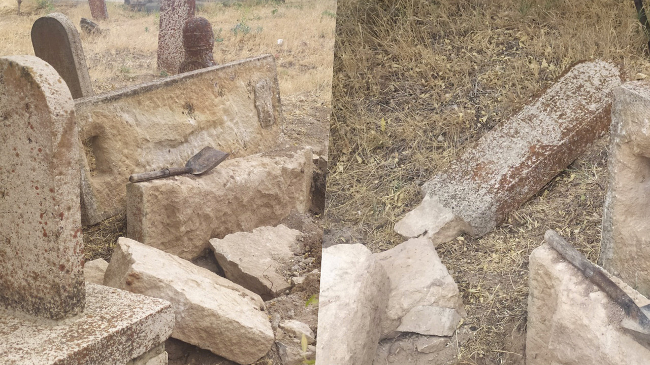 Define avcıları Elazığ'da mezarlıkları bu hale getirdi