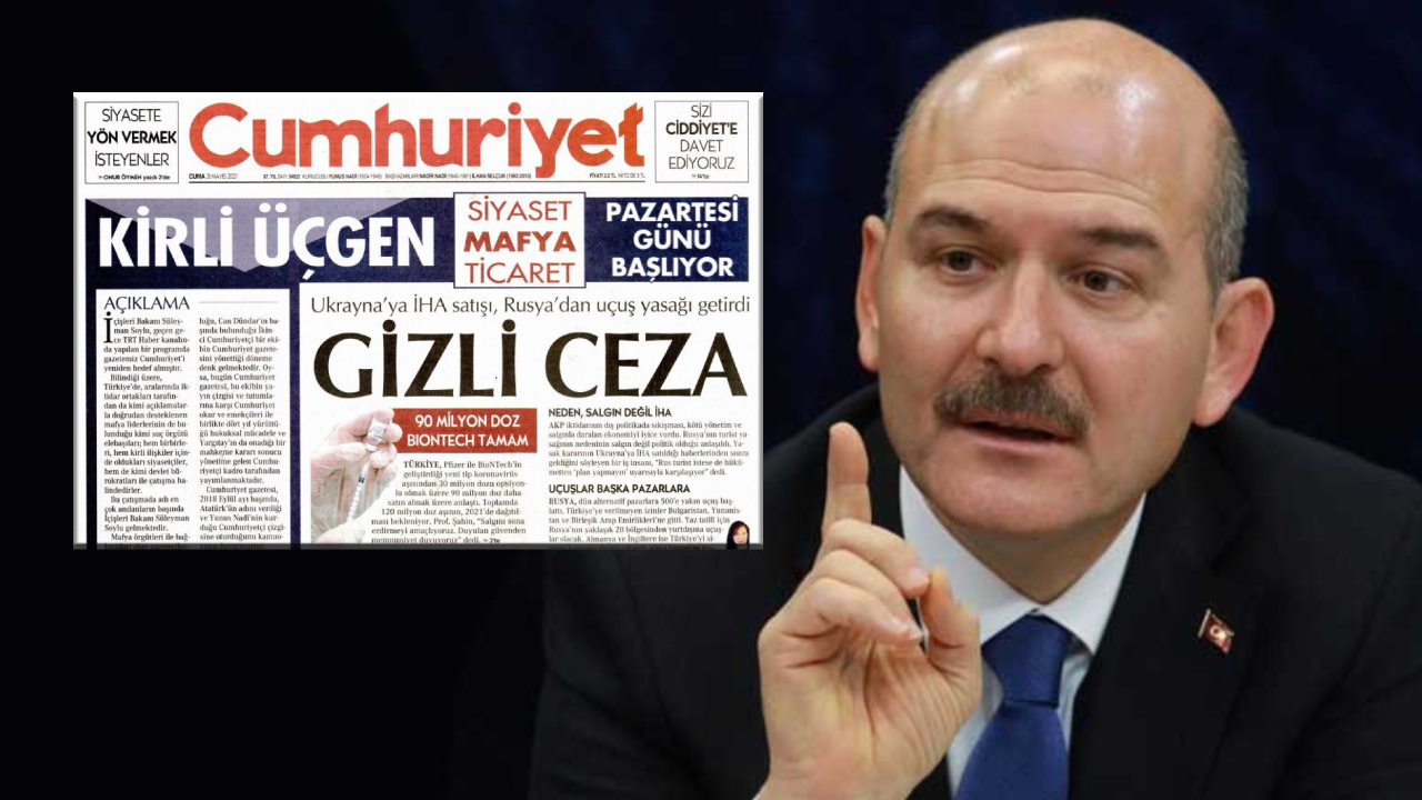 Bakan Soylu’dan Cumhuriyet gazetesine 1 milyon liralık dava
