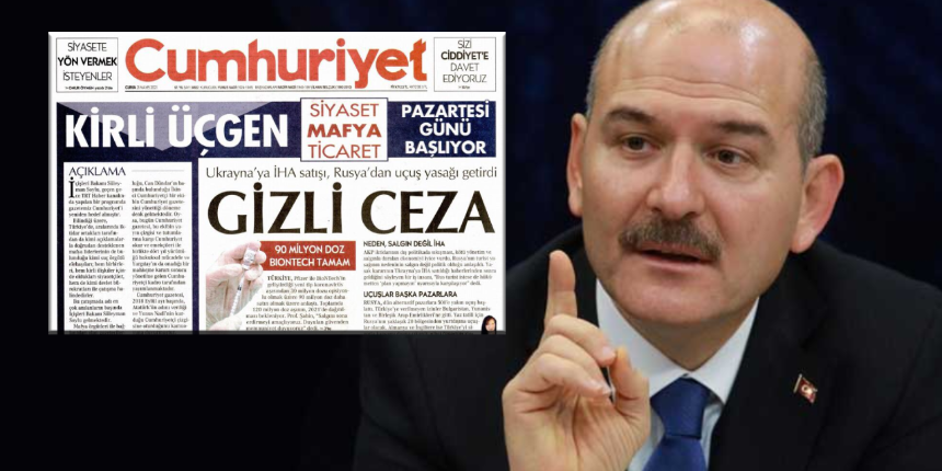 Bakan Soylu’dan Cumhuriyet gazetesine 1 milyon liralık dava
