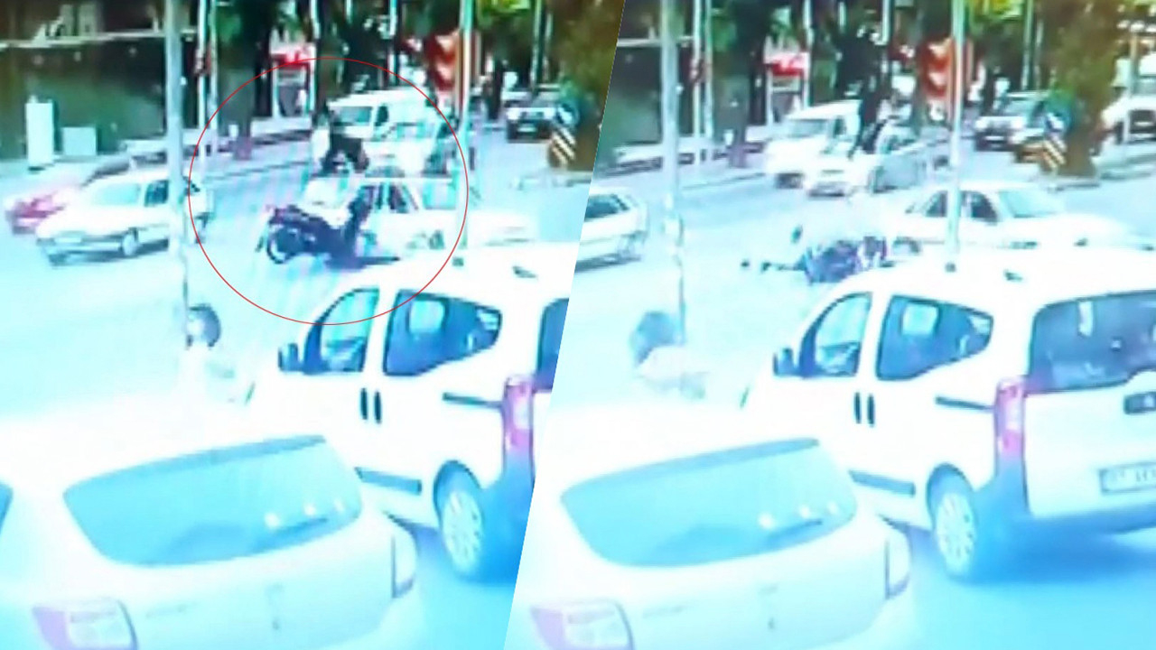 Antalya'da motosiklet sürücüsünün feci ölümü güvenlik kamerasında