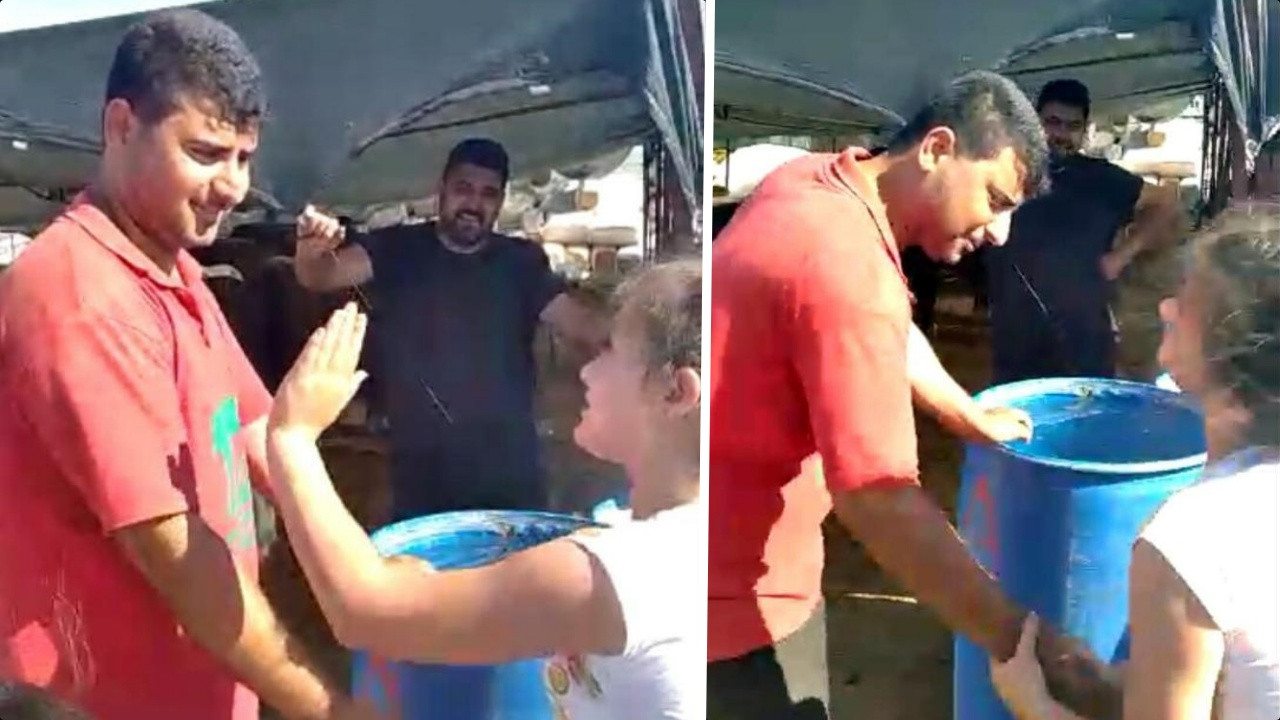 Sosyal medya bu videoyu konuşuyor! Küçük kızın güldüren kurban pazarlığı!