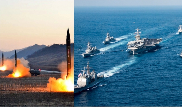 ABD filo gönderdi, Kim Jong çıldırdı: Savaşa hazırız