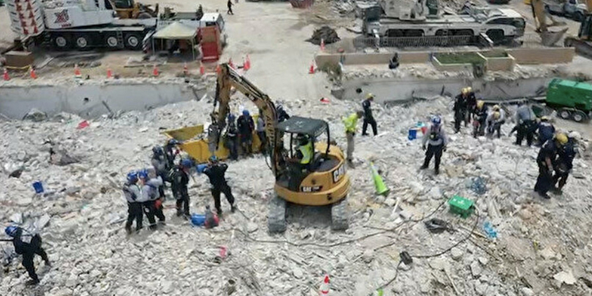 ABD'de çöken binadan 14 gündür çalışmalar sürüyor: 86 kişi enkaz altından çıkarılamadı