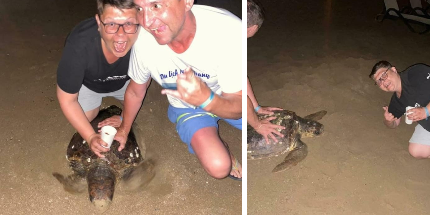 Caretta carettaya eziyet eden turistler ülkelerine kaçtı