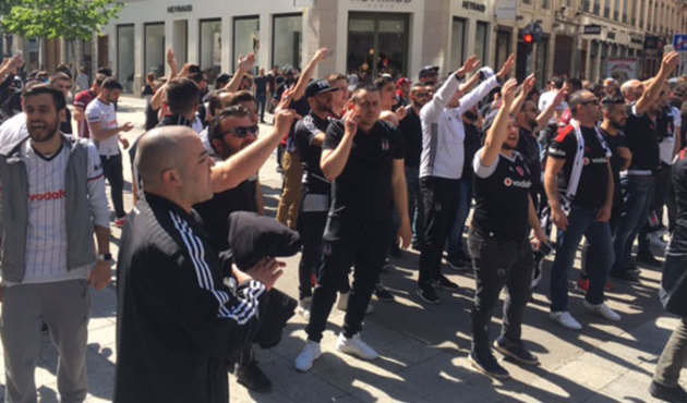 Lyon'da Beşiktaş coşkusu / VİDEO