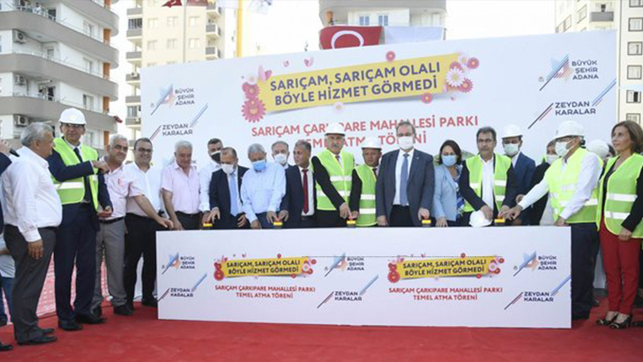 CHP'nin 9 başkanla attığı temelin üstünü toprakla örttüler
