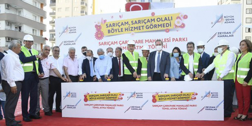 CHP'nin 9 başkanla attığı temelin üstünü toprakla örttüler