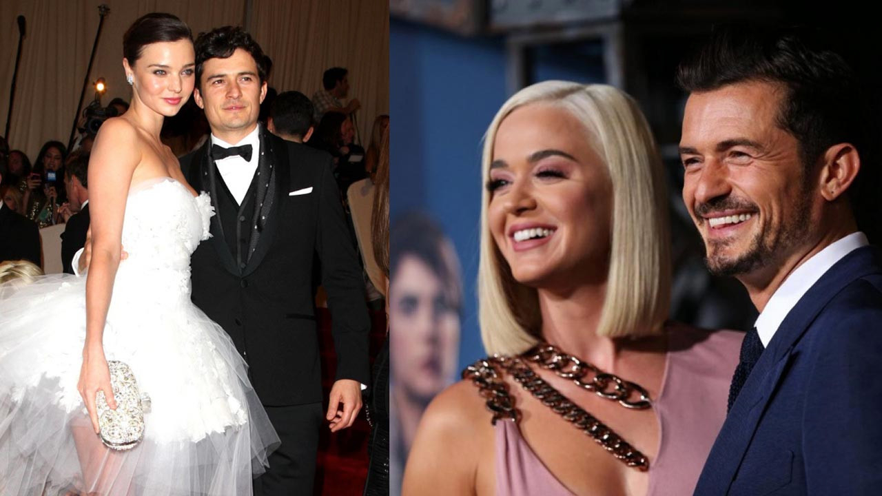 Orlando Bloom'un nişanlısı Katy Perry ile ve eski eşi Miranda Kerr aynı karede