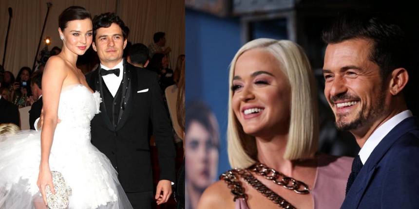 Orlando Bloom'un nişanlısı Katy Perry ile ve eski eşi Miranda Kerr aynı karede